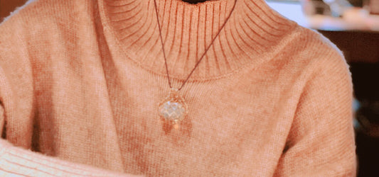 Chariot Necklace Prototype being worn